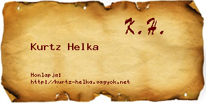 Kurtz Helka névjegykártya